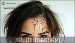 localized breakage areas