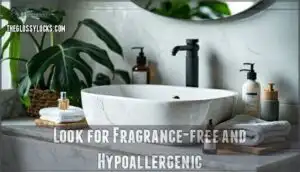 look for fragrance-free and hypoallergenic