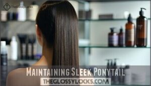 maintaining sleek ponytail