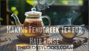 making fenugreek tea for hair rinse