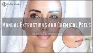 manual extractions and chemical peels