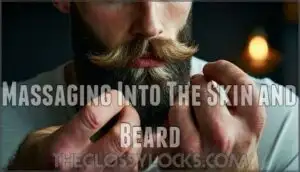 massaging into the skin and beard