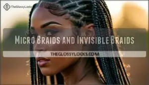 micro braids and invisible braids