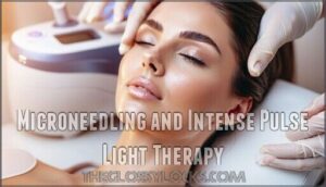 microneedling and intense pulse light therapy
