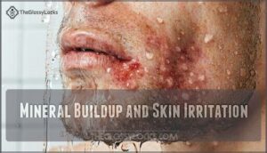 mineral buildup and skin irritation