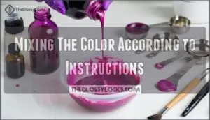 mixing the color according to instructions mixing the color according to instructions