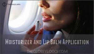 moisturizer and lip balm application