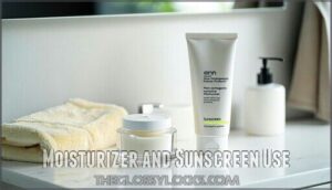 moisturizer and sunscreen use