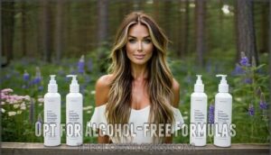 opt for alcohol-free formulas