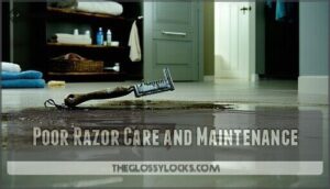 poor razor care and maintenance