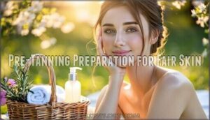 pre-tanning preparation for fair skin