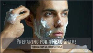 preparing for a head shave