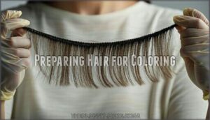 preparing hair for coloring