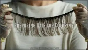 preparing hair for coloring