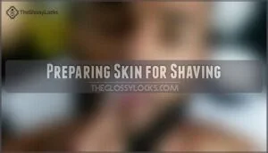 preparing skin for shaving