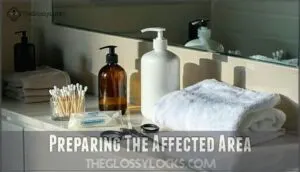 preparing the affected area