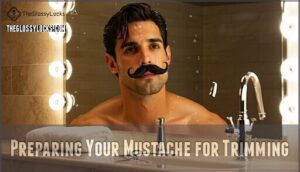 preparing your mustache for trimming