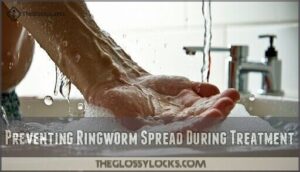 preventing ringworm spread during treatment