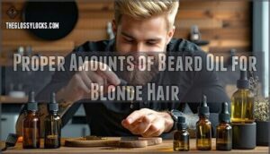 proper amounts of beard oil for blonde hair