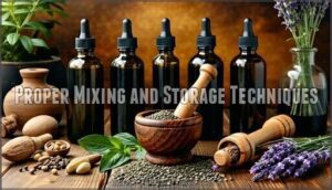 proper mixing and storage techniques