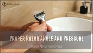 proper razor angle and pressure