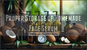 proper storage of homemade face serum