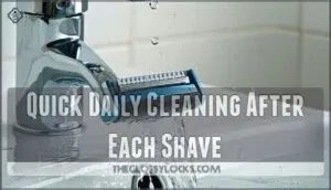 quick daily cleaning after each shave