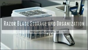 razor blade storage and organization