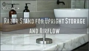 razor stand for upright storage and airflow razor stand for upright storage and airflow