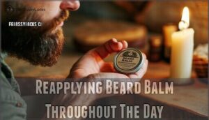 reapplying beard balm throughout the day