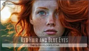 red hair and blue eyes