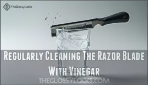regularly cleaning the razor blade with vinegar regularly cleaning the razor blade with vinegar