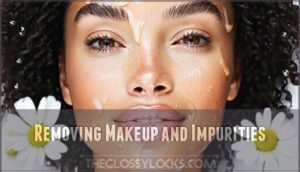 removing makeup and impurities