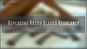 replacing razor blades regularly