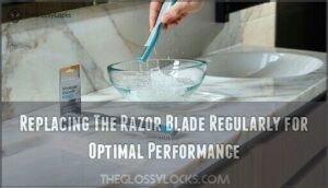 replacing the razor blade regularly for optimal performance