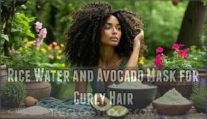 rice water and avocado mask for curly hair
