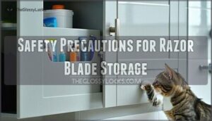 safety precautions for razor blade storage