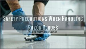 safety precautions when handling razor blades