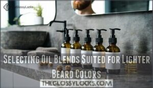 selecting oil blends suited for lighter beard colors