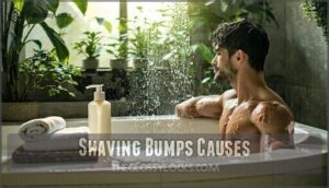 shaving bumps causes