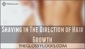 shaving in the direction of hair growth