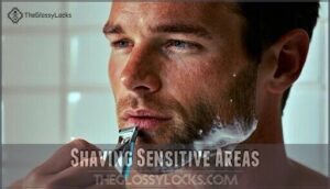 shaving sensitive areas