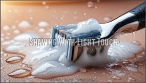 shaving with light touch