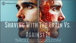 shaving with the grain vs. against it