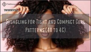 shingling for tight and compact curl patterns (4a to 4c)