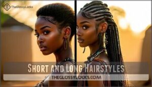 short and long hairstyles