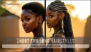 short and long hairstyles