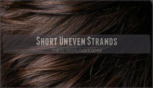 short uneven strands