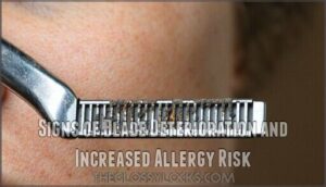 signs of blade deterioration and increased allergy risk