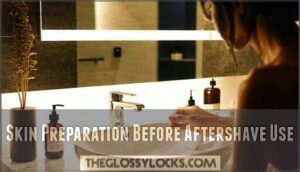 skin preparation before aftershave use
